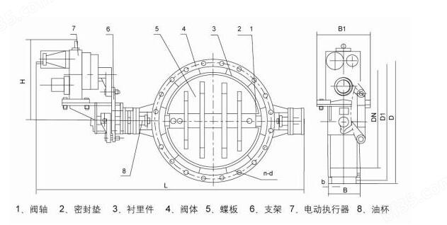 dn2000大口徑鑄鋼通風(fēng)電動(dòng)蝶閥